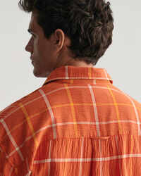 Camicia a quadri testurizzata oversize