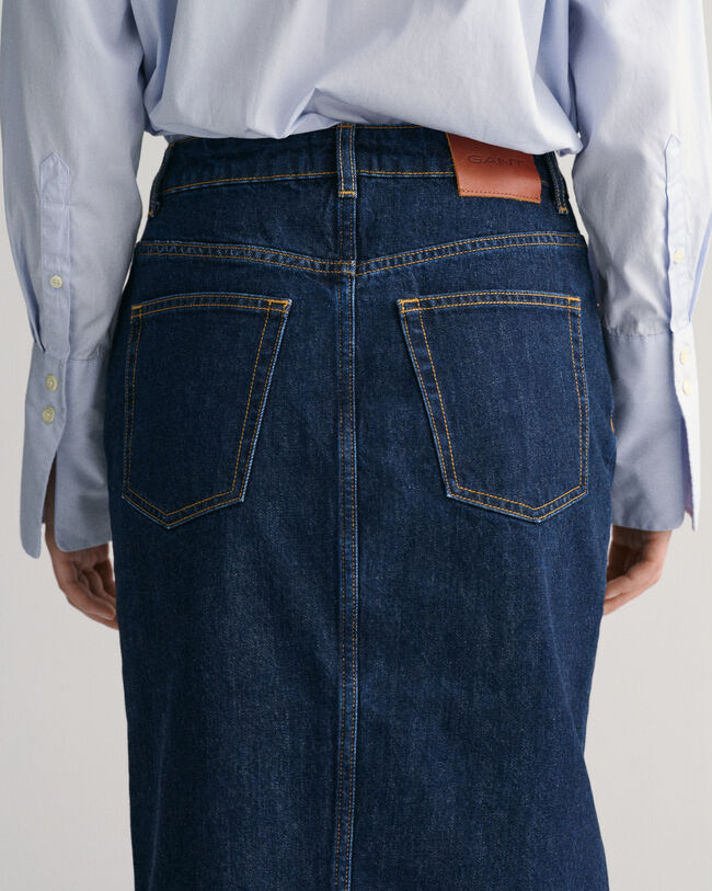 Gonna longuette in denim