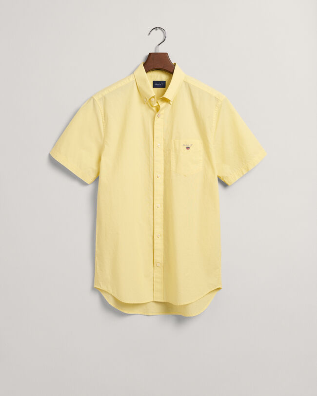 Camicia in broadcloth a maniche corte regular fit