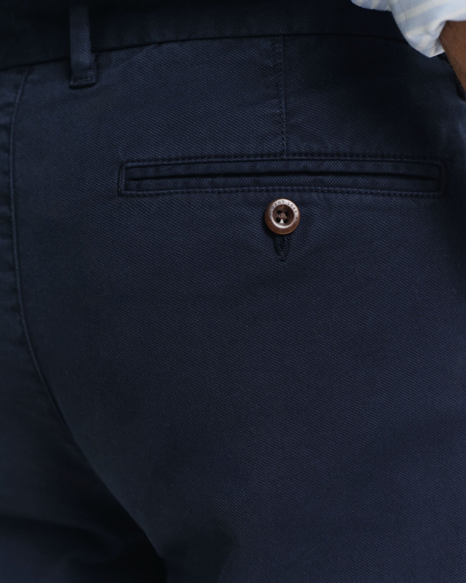 Pantaloni chino strutturati a ratiera slim fit