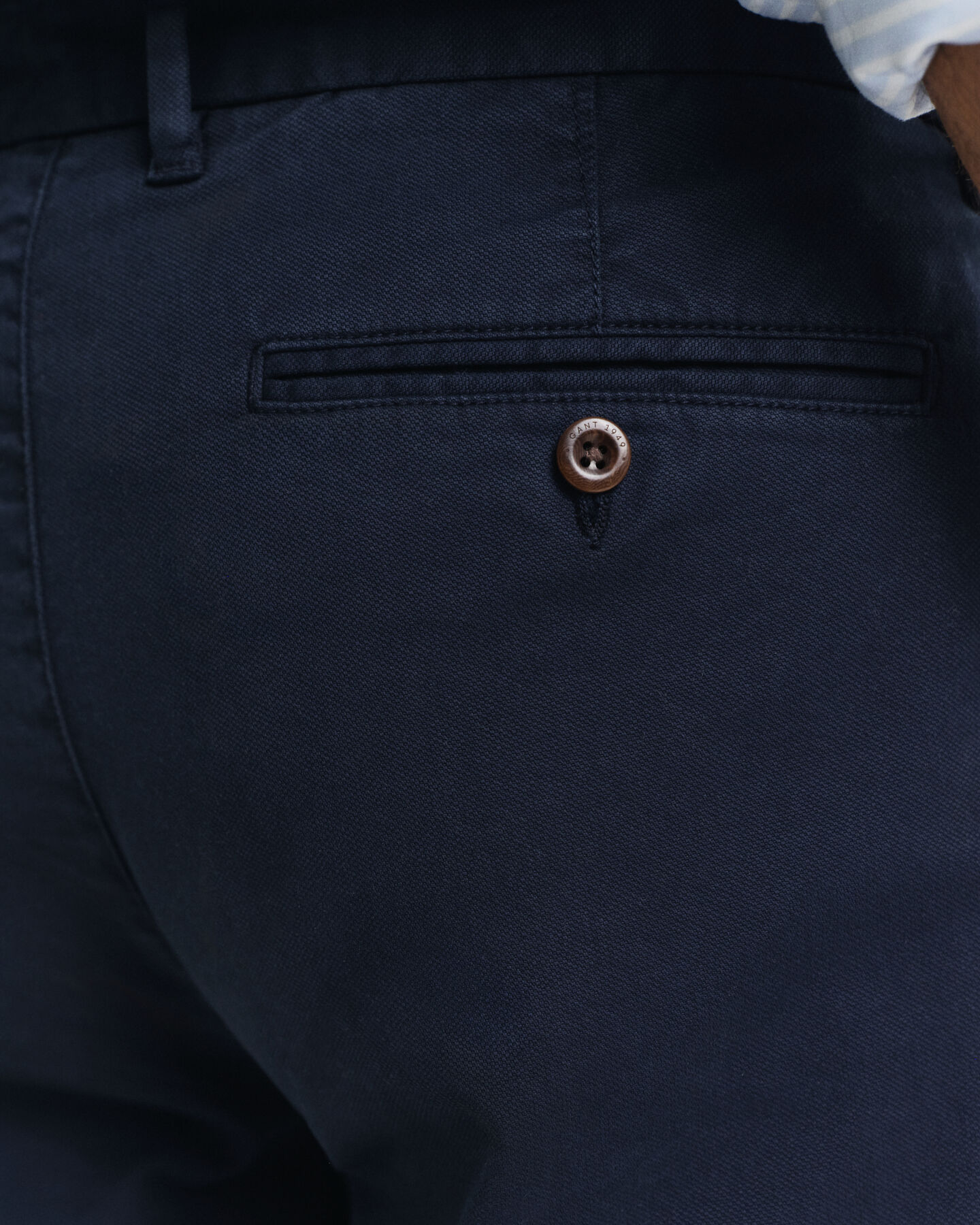 Pantaloni chino strutturati a ratiera slim fit