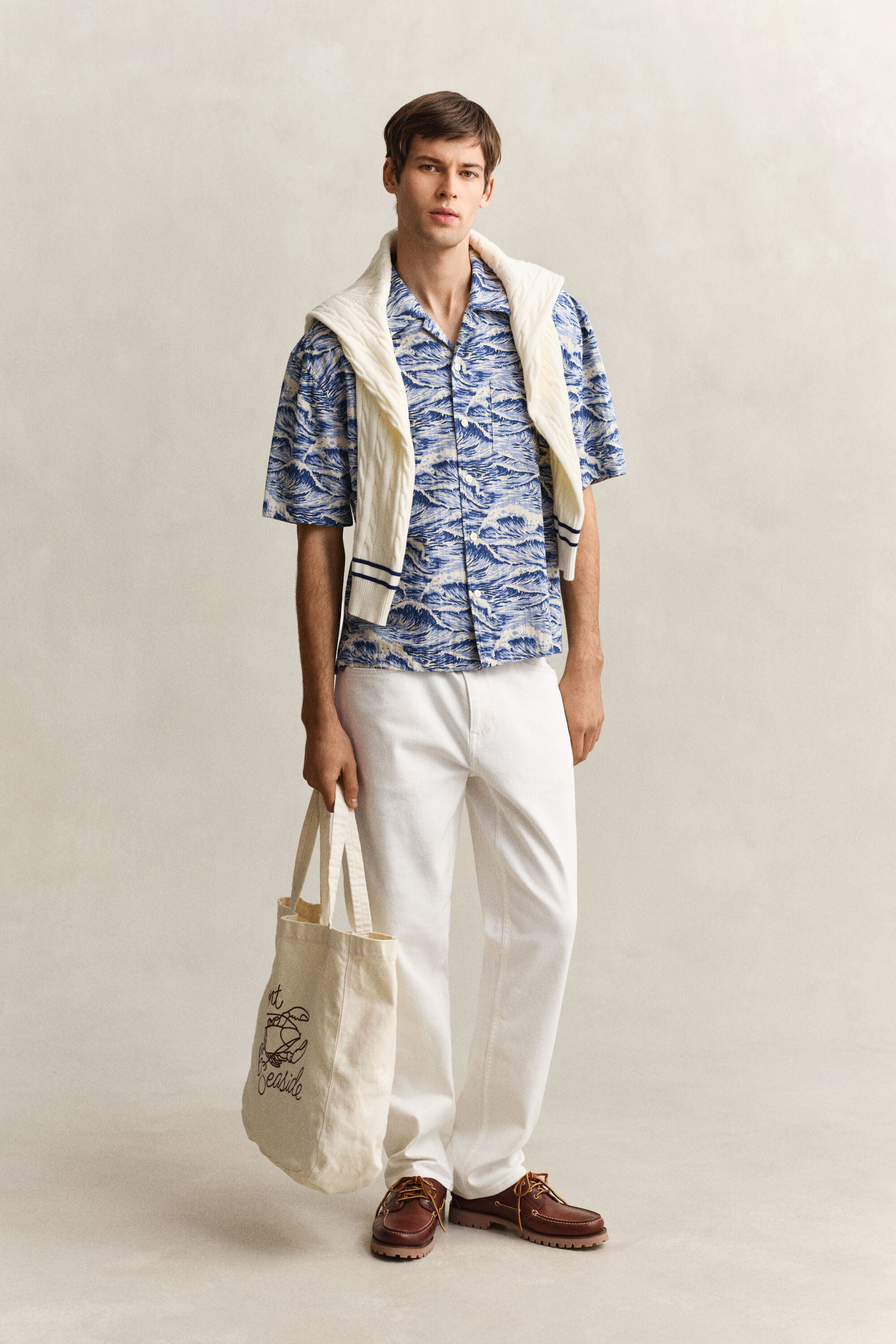 Camicia stampata a maniche corte