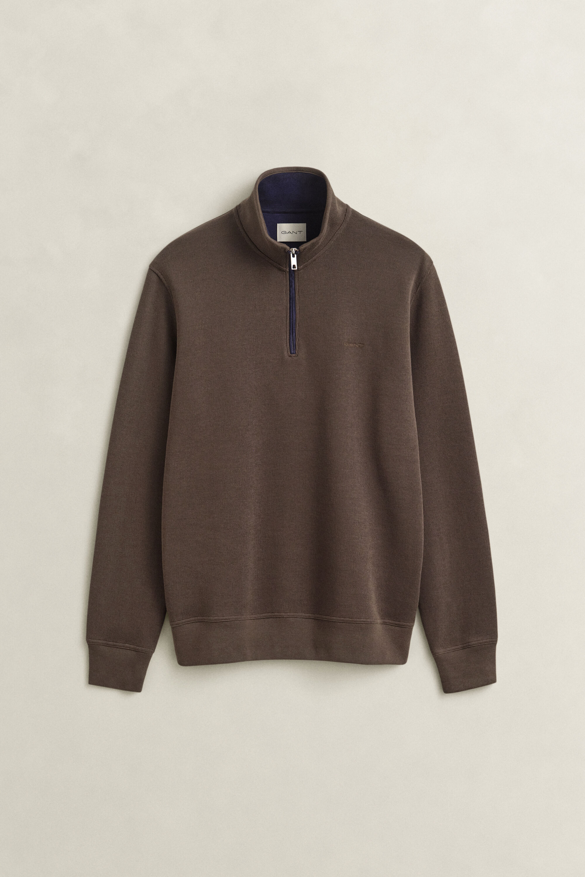 Felpa Sacker Rib con zip corta