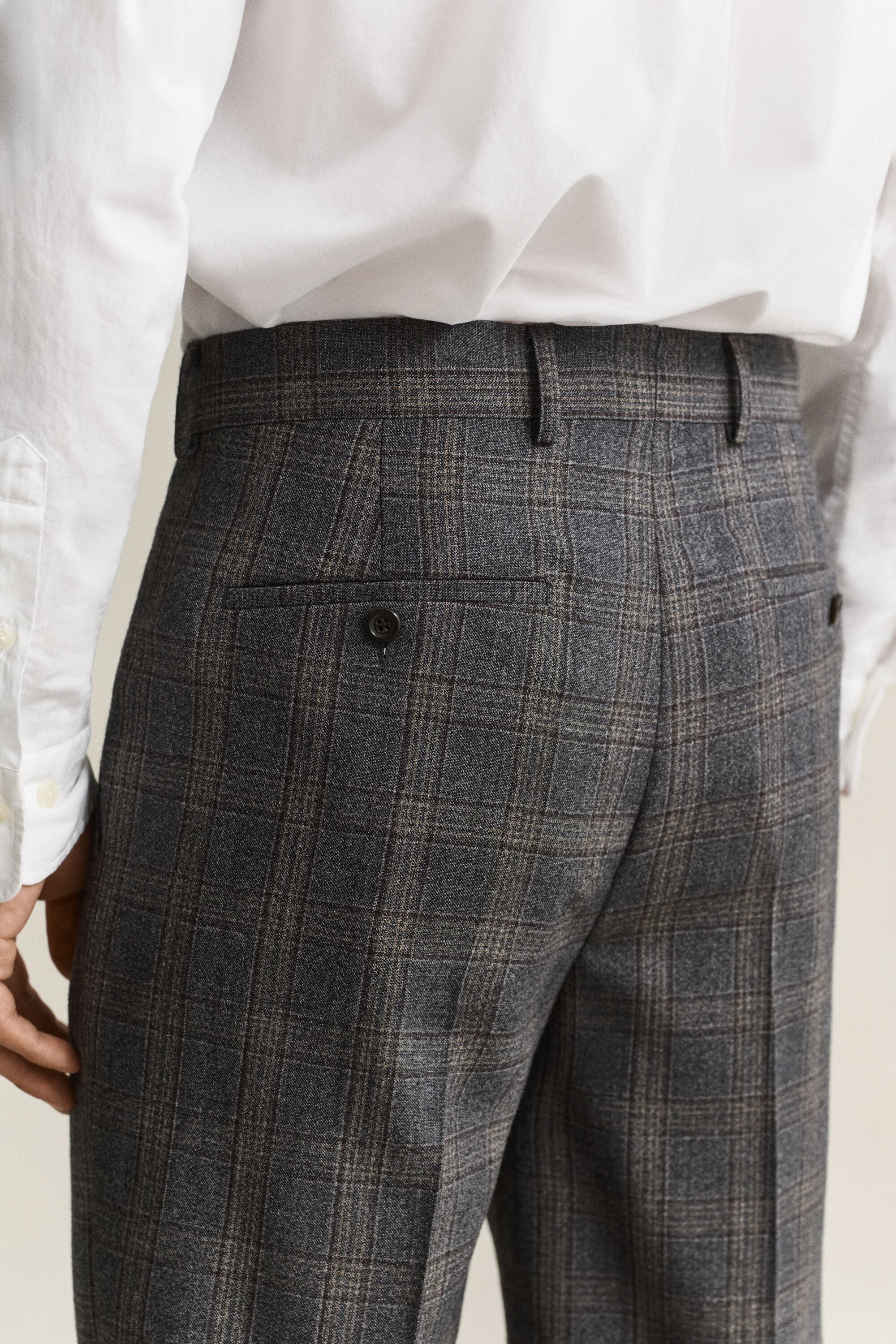 Pantaloni da abito a quadri Glen