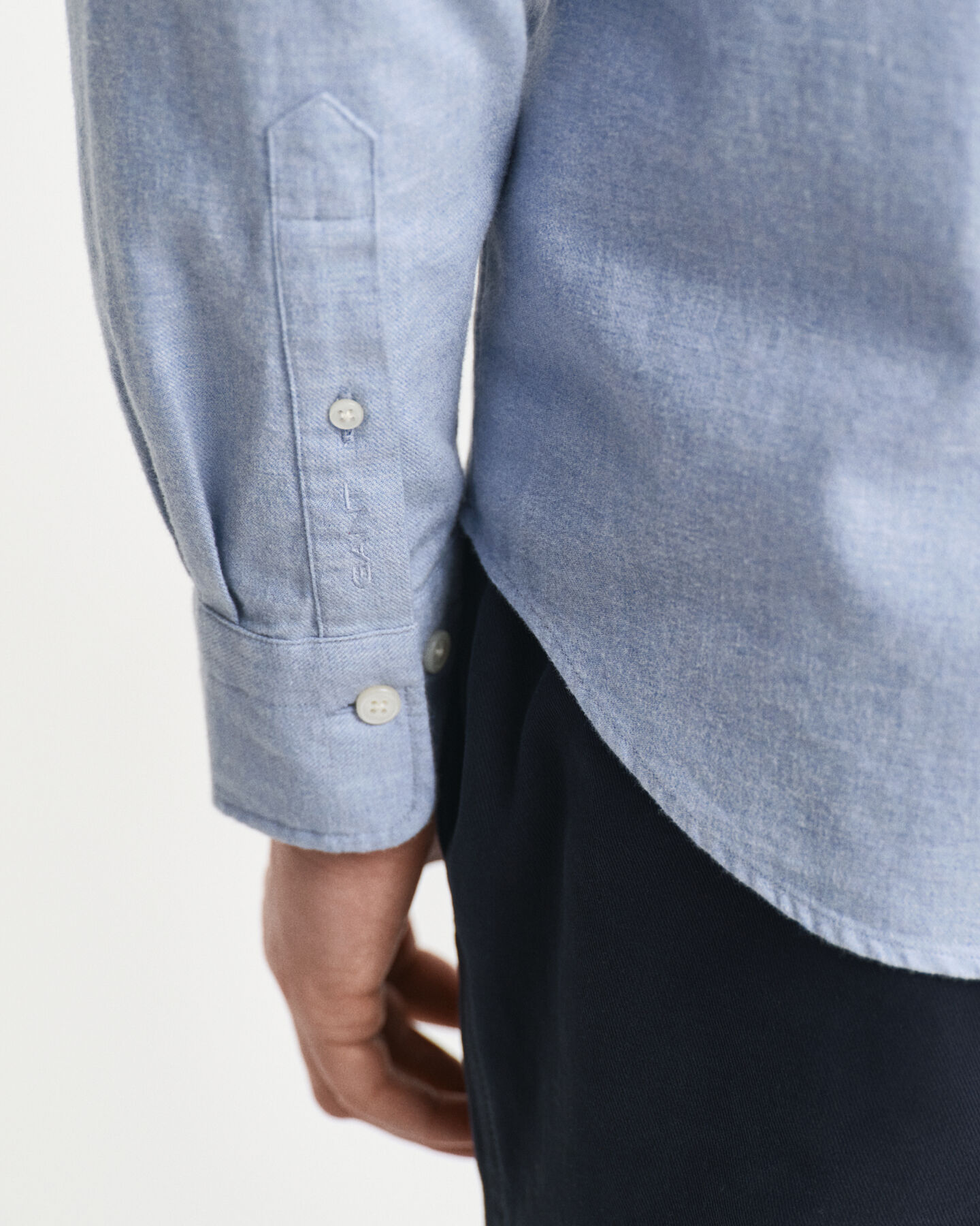 Camicia in flanella mélange regular fit