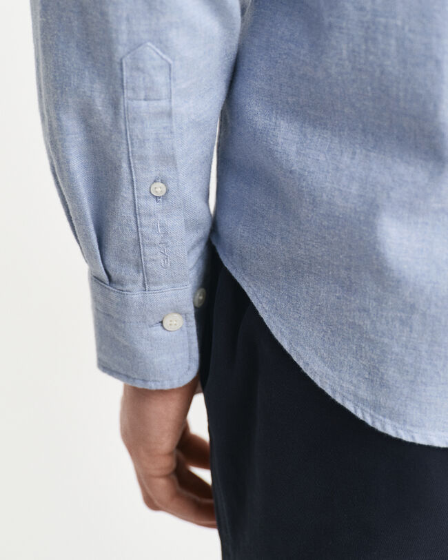 Camicia in flanella mélange regular fit