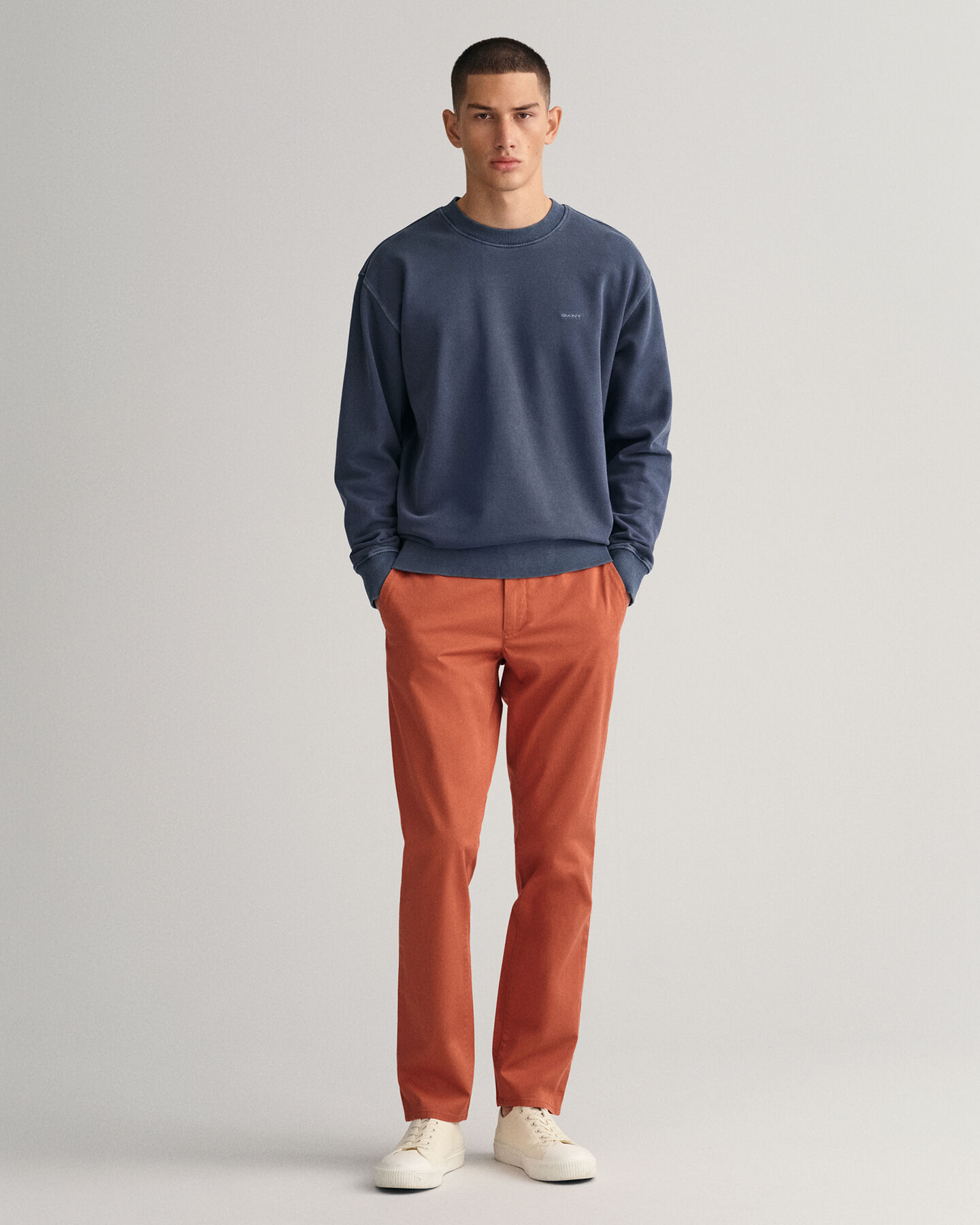 Pantaloni chino Hallden in twill slim fit