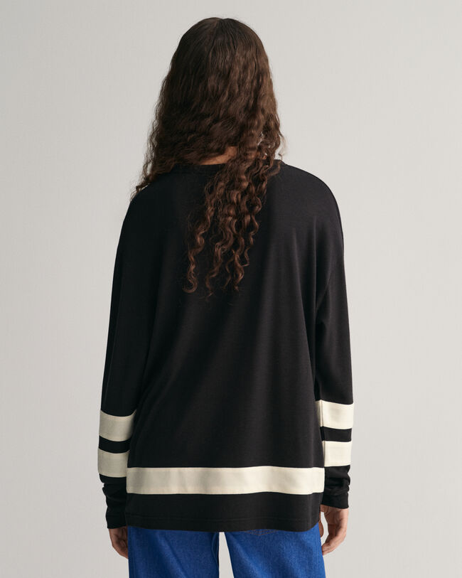 T-shirt Script Graphic a maniche lunghe