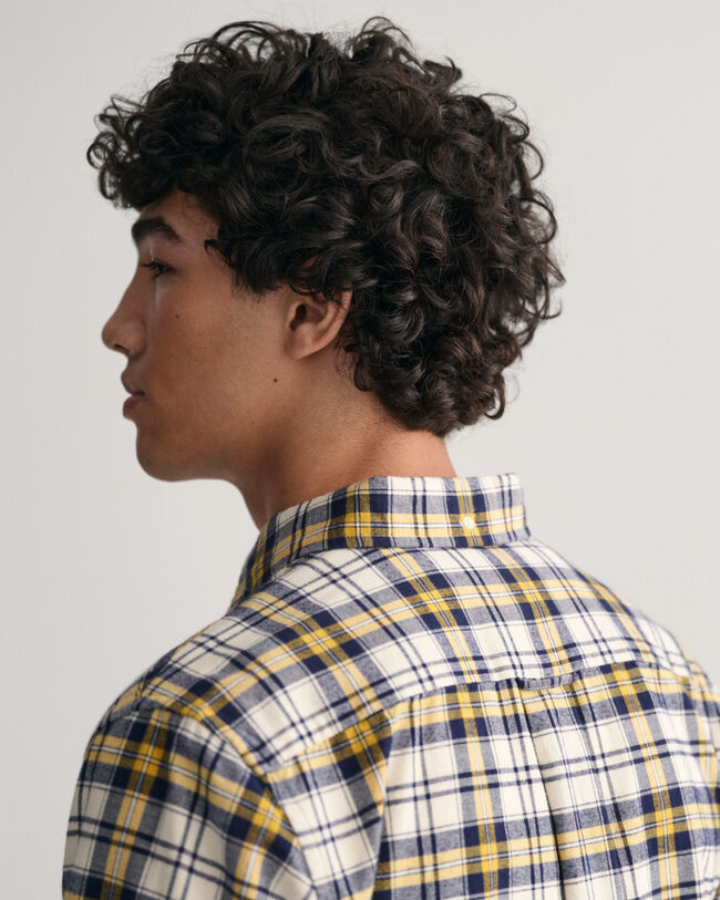 Camicia Oxford pettinato a quadri regular fit