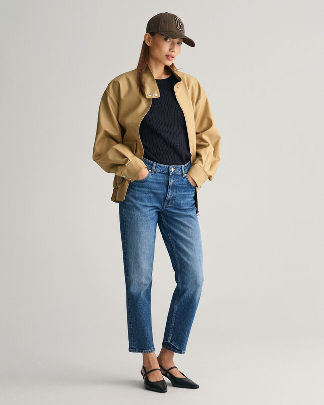 Maglia girocollo a maniche corte testurizzata