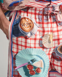 Pantaloncini in seta con stampa