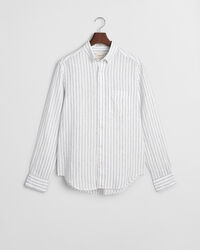 Camicia di lino a righe regular fit