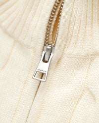 Maglia con zip corta in cotone a trecce Teens