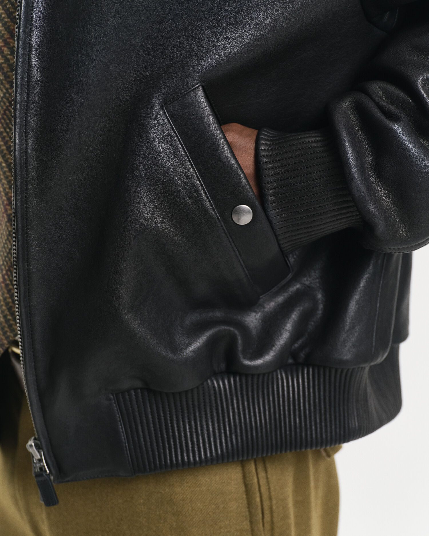 Giacca in pelle Harrington