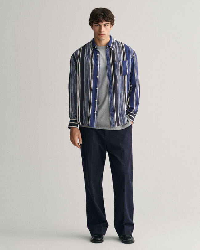 Camicia in seta con stampa relaxed fit