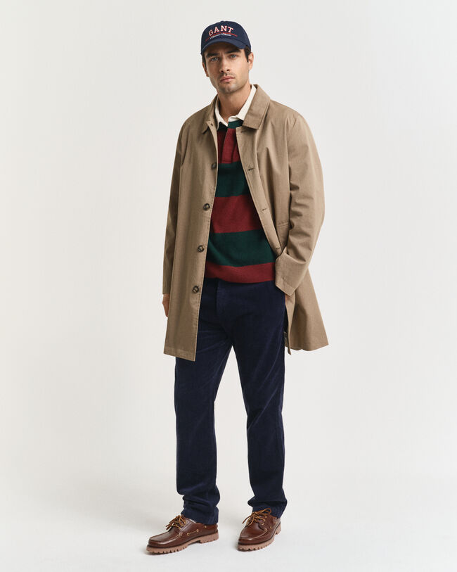 Maglia rugger in finissima lana d'agnello a righe