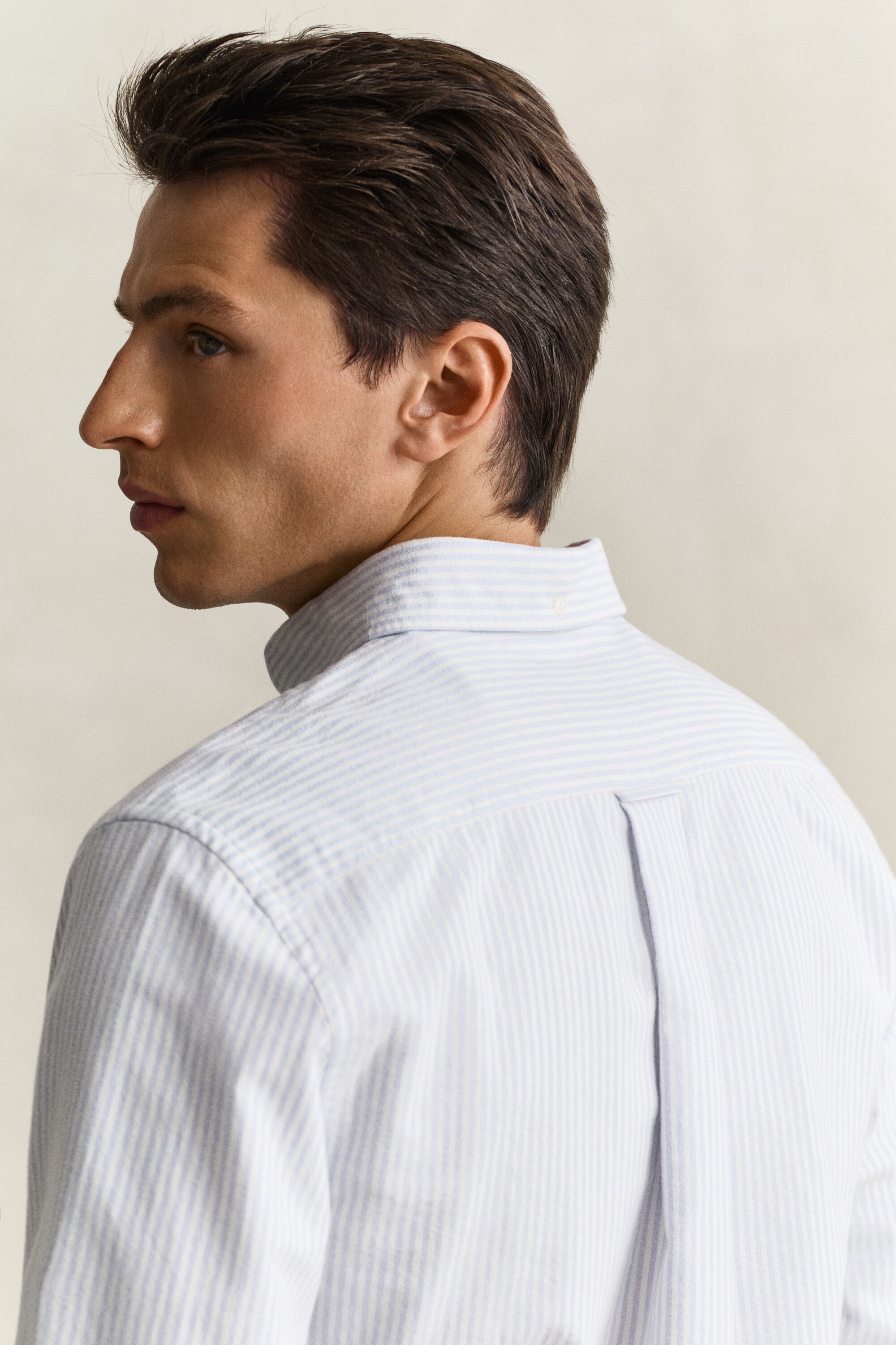 Camicia Oxford spazzolata a righe
