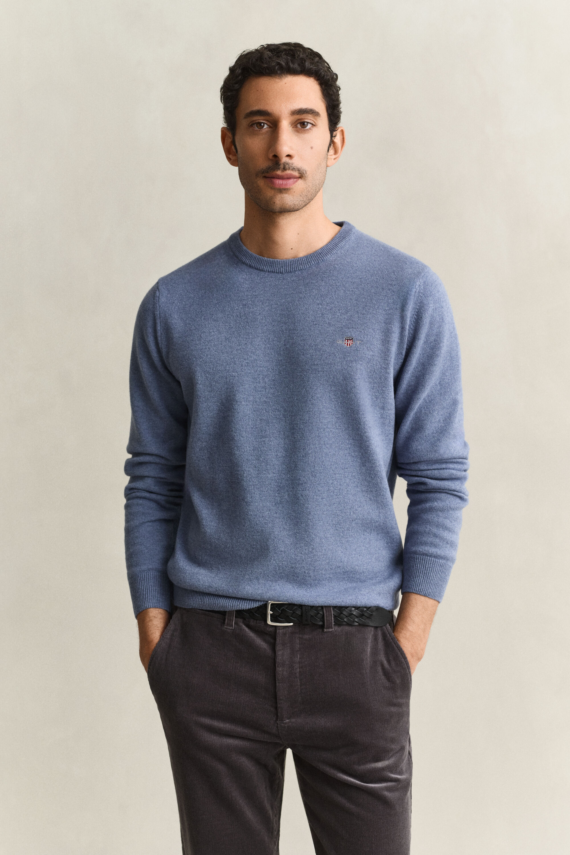 Maglia girocollo in lana d’agnello