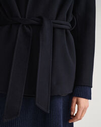 Blazer cucito a mano con cintura