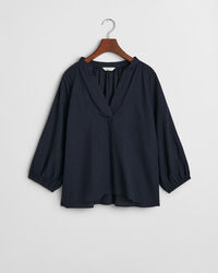 Blusa in lino a maniche corte