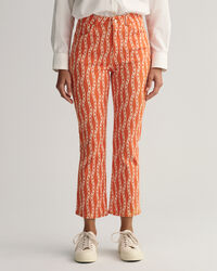 Jeans alla caviglia con stampa a catena