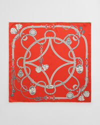 Sciarpa in seta con stampa nautica