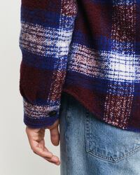 Camicia giacca a quadri in misto lana