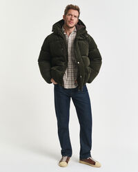 Camicia in velluto a coste a quadri regular fit