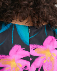 Blusa con stampa floreale e maniche voluminose