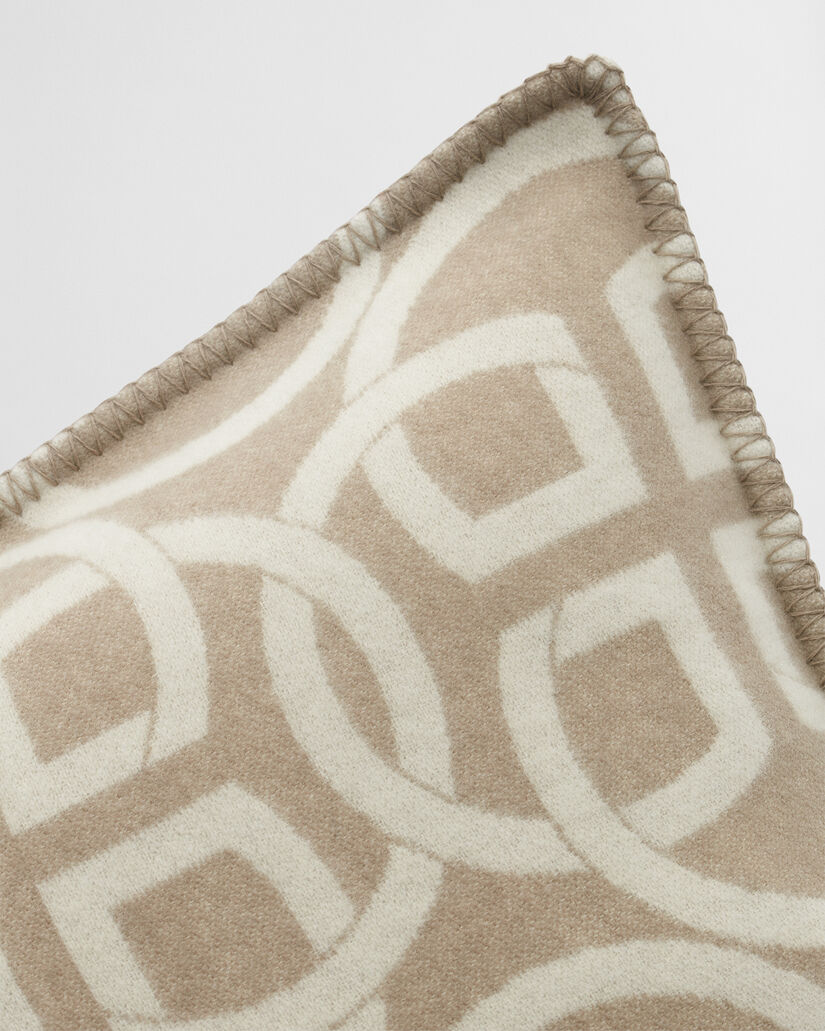 Copricuscino in lana Monogram