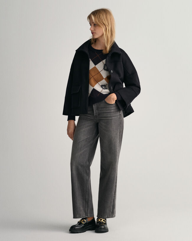 Giacca corta in misto lana