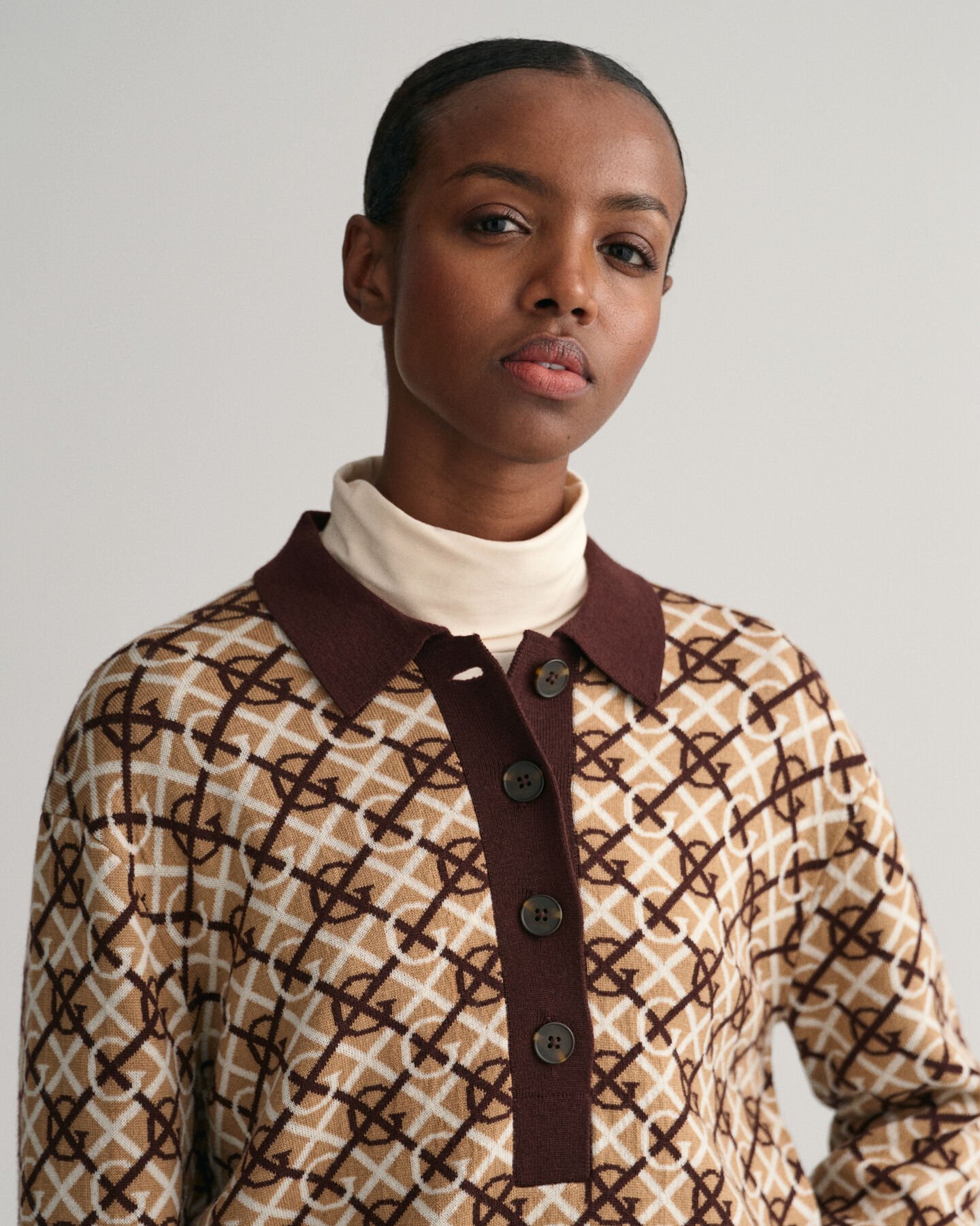 Polo in maglia jacquard con motivo G