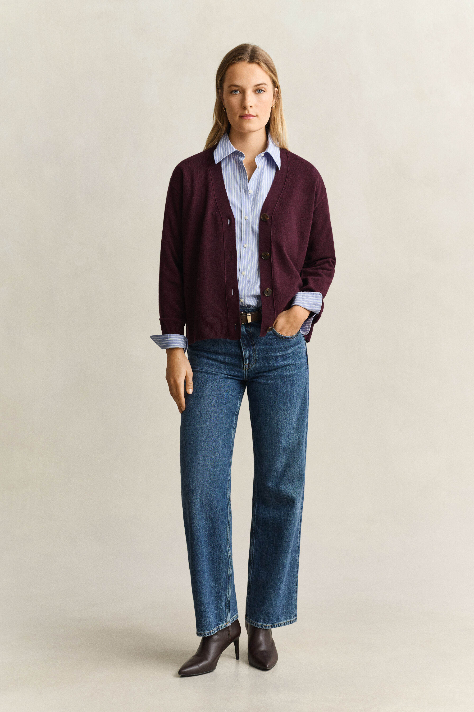 Cardigan in finissima lana d'agnello