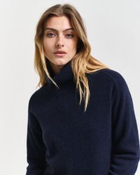 Maglia a collo alto con dettagli con motivo a spina di pesce