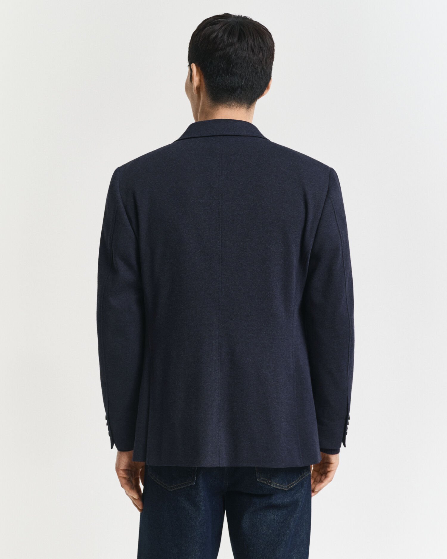 Blazer in jersey bicolore in piqué slim fit