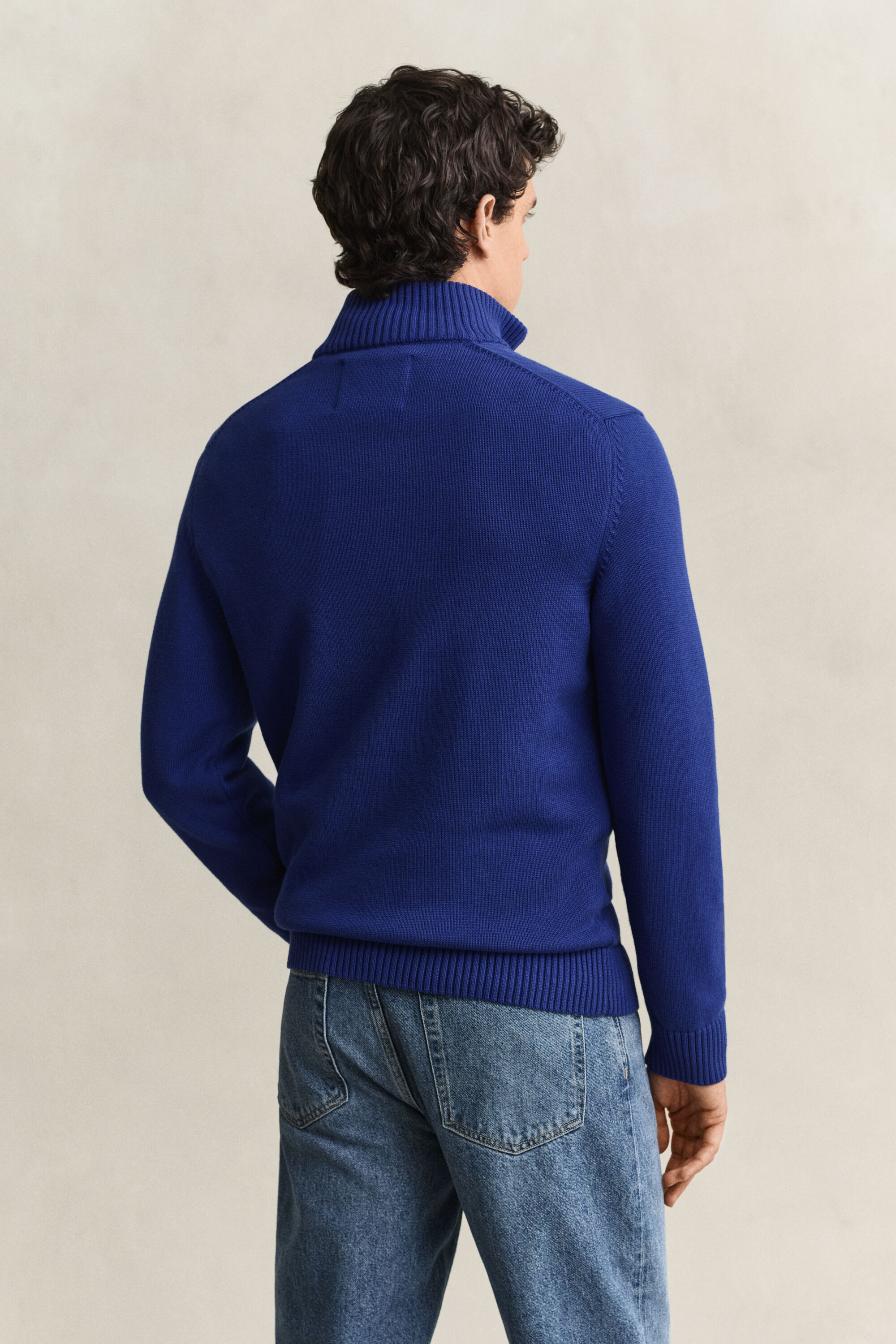 Maglia in cotone casual con zip corta