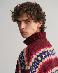 Maglia girocollo a imbuto Fair Isle