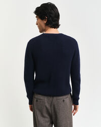 Maglia girocollo in misto lana testurizzata