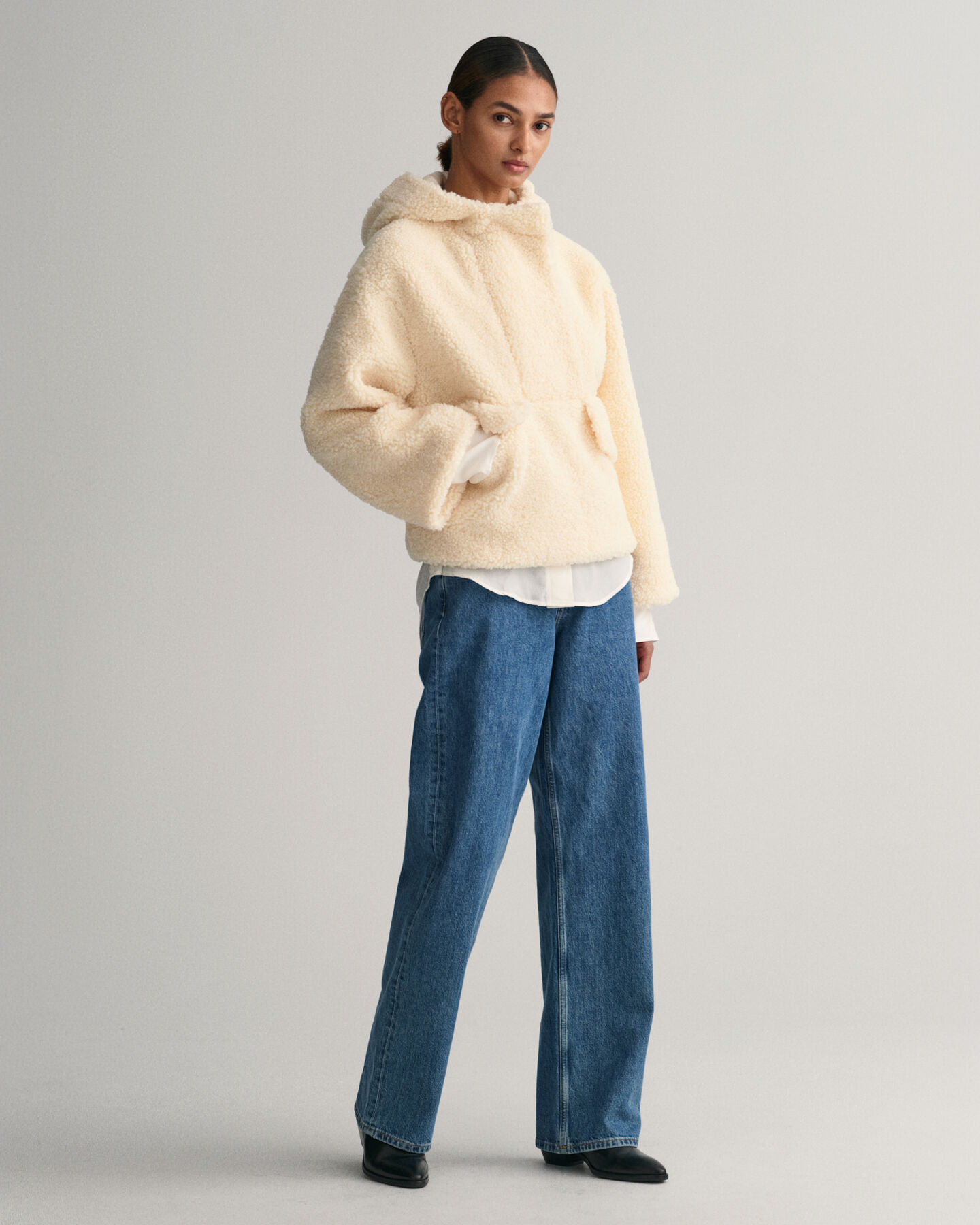 Felpa con cappuccio in pile