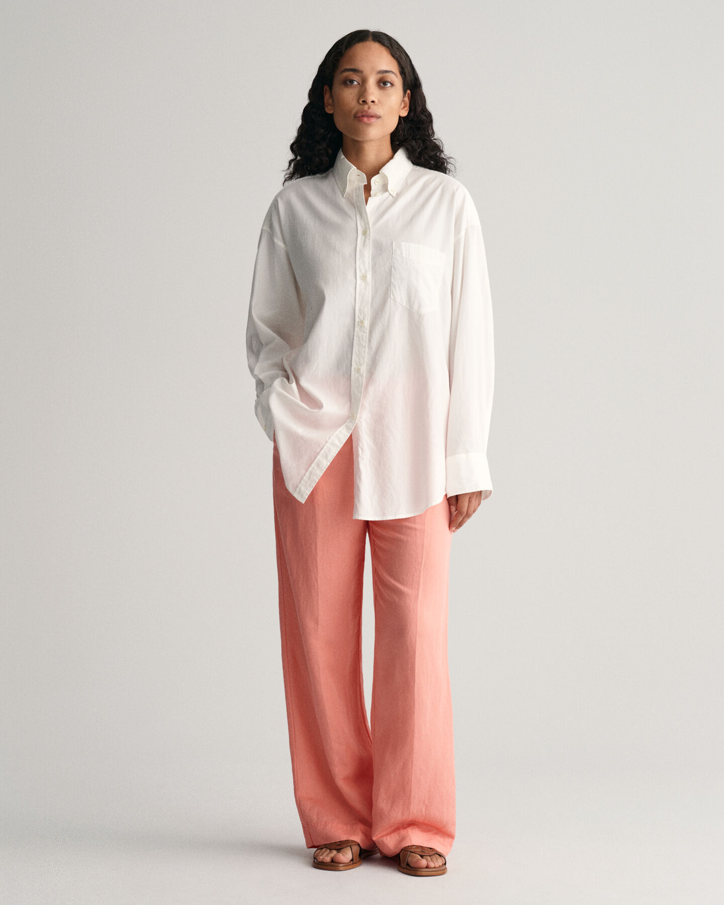 Pantaloni Pull-on in misto lino relaxed fit