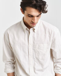 Camicia a righe in rilievo relaxed fit