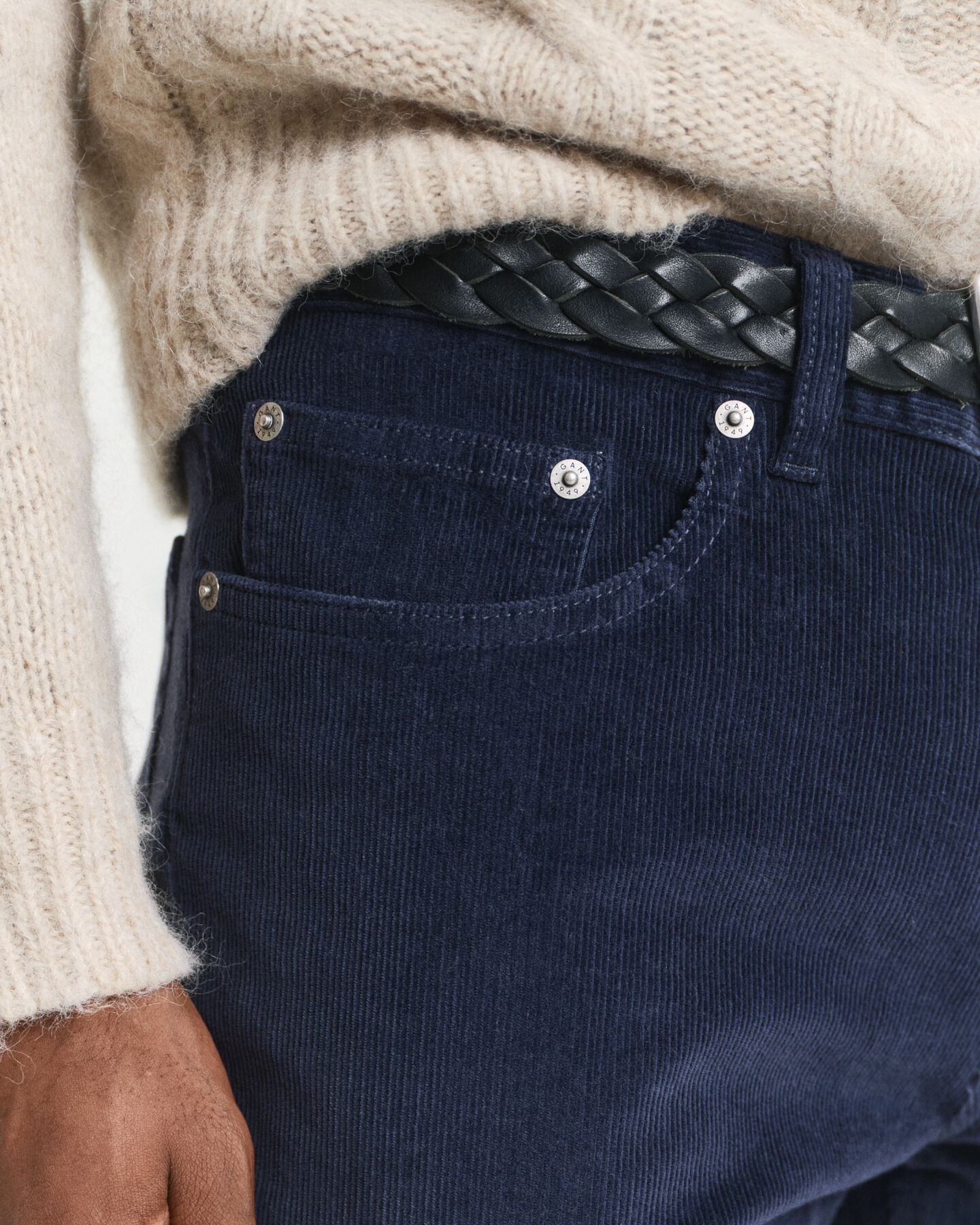 Jeans in velluto a coste regular fit