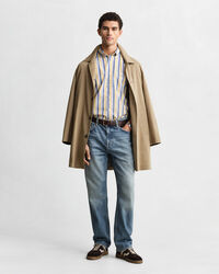 Camicia in popeline a righe regular fit