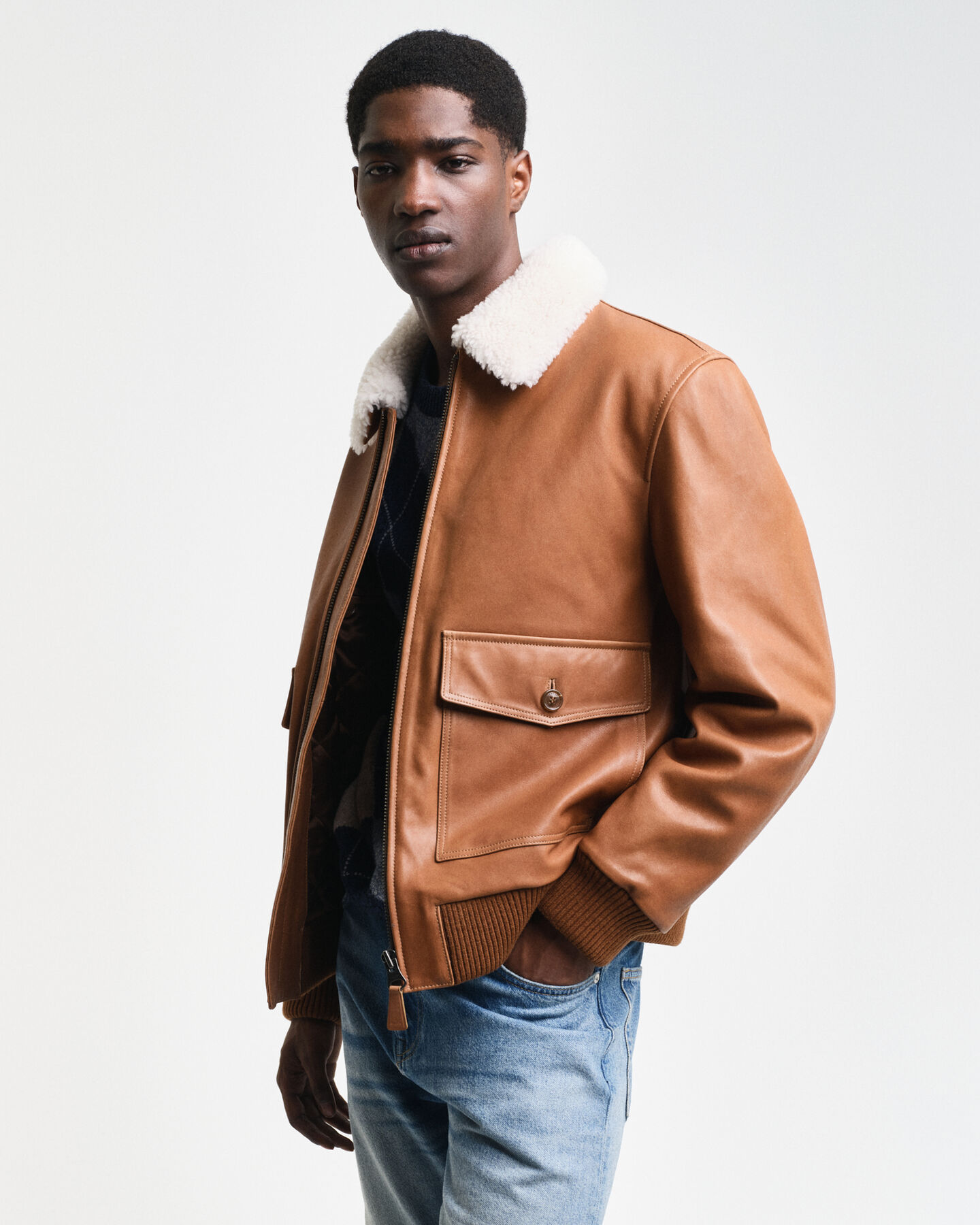 Giacca Aviator in pelle