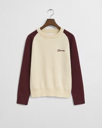 Maglia girocollo a blocchi di colore