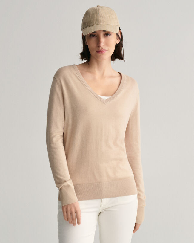 Cappellino in lino a righe