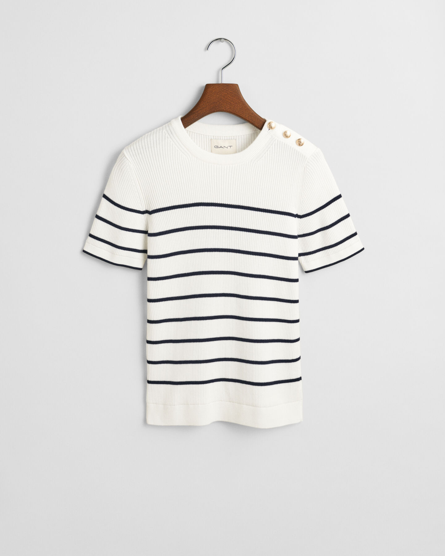 Maglia girocollo Breton a coste