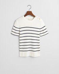 Maglia girocollo Breton a coste