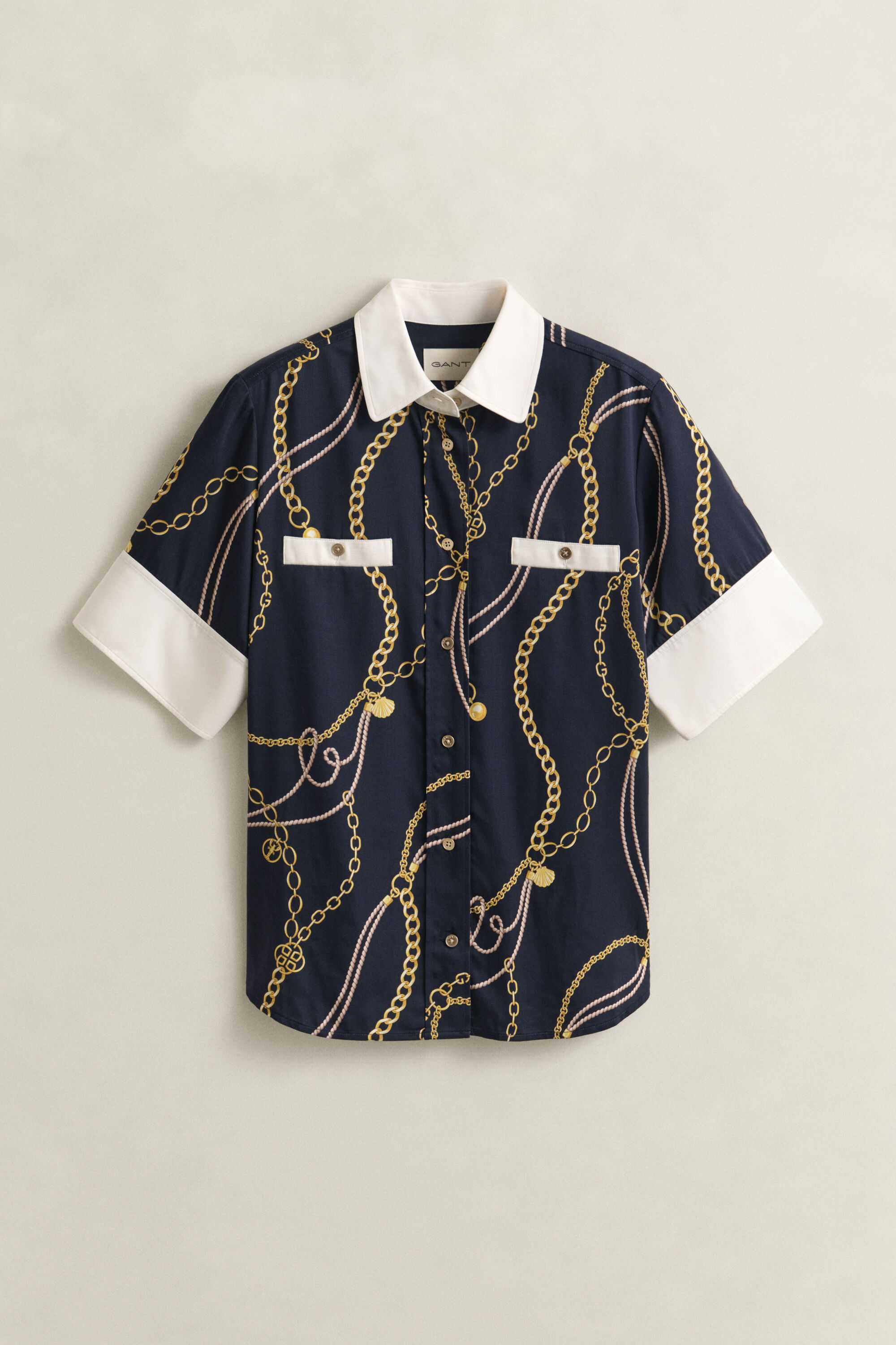 Blusa con dettagli a contrasto