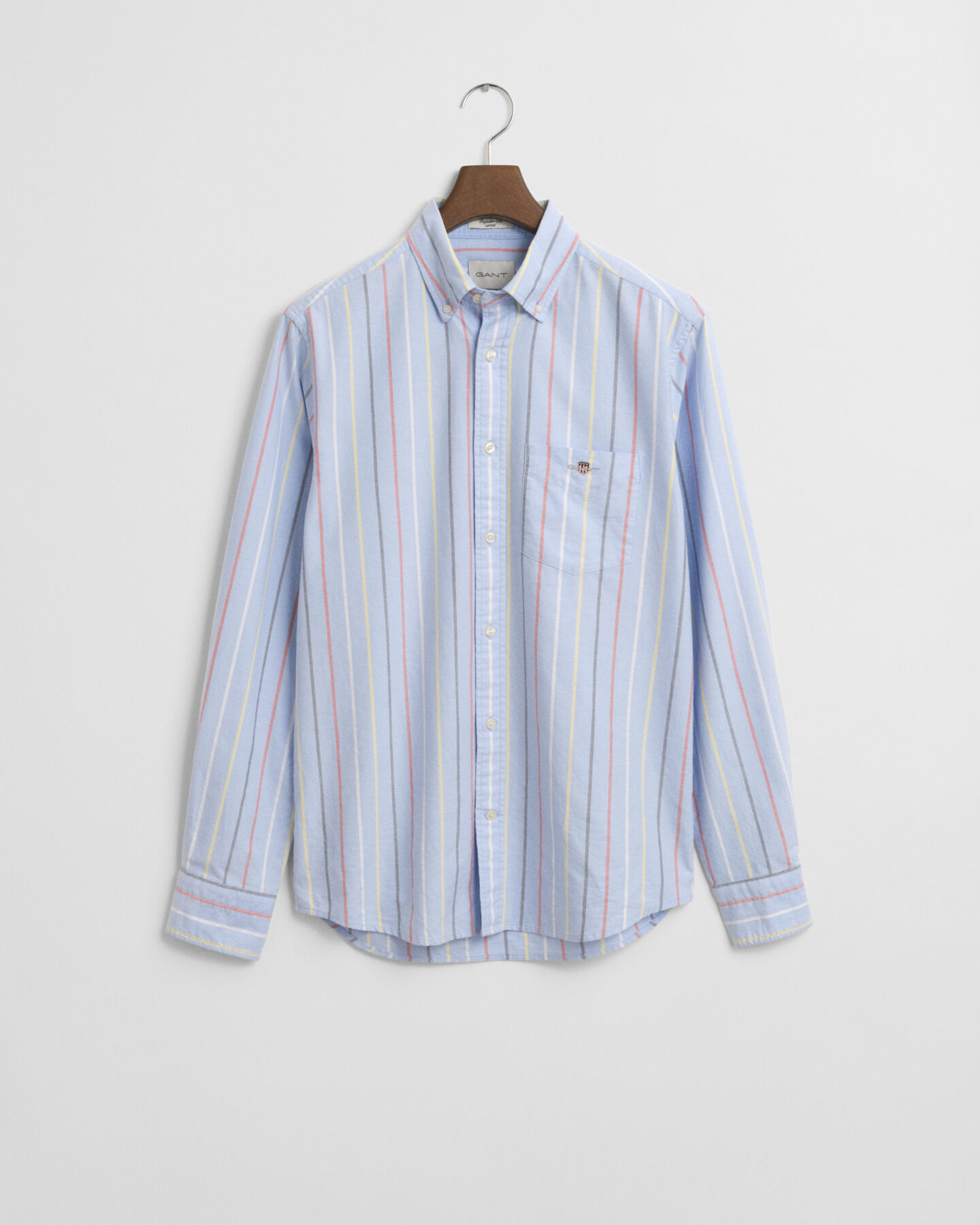 Camicia Oxford classica a righe multicolore regular fit